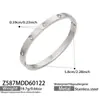 Misterio y Elegancia: Set de Pulseras de Anillo Abierto Minimalistas de Acero Inoxidable con Circonia, Estilo Fresco, Joyería para Mujer Chapada en Oro Real de 18K