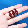 Anel Pendente Brincos Flor de Rosa de Cinábrio Natural Anel Trançado DIY Pulseira Pulseira Suprimento Ao Vivo