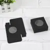 En stock Caja de Papel Kraft de Color Sólido para Ventana Caja Redonda Blanca Transparente para Jabón Caja de Empaque Simple para Guardar Joyería Diaria
