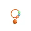 Llavero de campana colorido estilo Ins con cuentas de letras en inglés, accesorio para manualidades, colgante fresco y simple