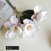 Nueva simulación de estilo chino de 3 ramas, gran magnolia, flor artificial, decoración de una sola rama, decoración de alta calidad para sala de estar, comedor y mesa.