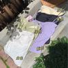 Camisola de Verano para Chica Picante con Pliegues de Seda Helada Ropa Interior para Mujer con Almohadilla para el Pecho Top de Uso Único Moderno Ajustado Hermoso Espalda Descubierta Top Tubo Ropa Interior