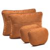 Venta al por mayor de fábrica Almohada cervical para reposacabezas de coche grado S, gamuza de algodón puro, cómoda, reductora de fatiga, almohada lumbar de soporte lumbar