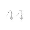 Gancho de Oreja Rombo Diamante Flash Estilo Coreano Diseño Prismático Geométrico Simple Pendientes Unisex Ropa de Trabajo Diaria Pendientes para Planear Citas