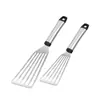 Espátula para freír pescado de acero inoxidable, espátula multifuncional para freír, espátula para panqueques, herramienta para hacer panqueques, espátula para bistec