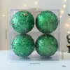 Adornos Navideños de Bola de Espuma Dorada Transfronterizos con Purpurina y Lentejuelas para Decoración de Árbol de Navidad