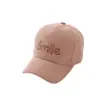 Novo boné infantil casual transfronteiriço, chapéu infantil de fleece fino para atividades ao ar livre, boné de beisebol personalizado com letras em inglês para meninas