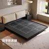 Cama Flutuante Toda em Madeira Maciça, Quarto de Casal Moderno Minimalista, Estilo Mid-Century, Sensação de Luxo, Carvalho, Cama de Casal sem Cabeceira, Cama Plataforma
