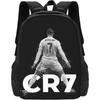 Mochila Messi Mundial de Fútbol Alrededores Mochila Escolar para Estudiantes Gran Capacidad Poliéster Mochila Reductora de Carga Bolsa para Computadora Dibujos Animados