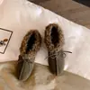 Sapatos Baixos de Algodão com Laço para Mulheres 2025 Novo Inverno Forrados com Lã Quentes Sola Macia Mary Jane Sapatos Peludos