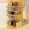 Artefacto de Almacenamiento de Bolsos Puerta de Entrada del Hogar Escritorio Múltiples Capas Cuero Bolso Bolso de Mano Estante de Exhibición Estante de Exhibición de Bolsos