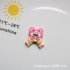 Accesorios de resina roja con forma de oso rosa, pegamento en crema, funda para teléfono, tocado, horquilla, broche, caja de almacenamiento, enjuague bucal, material de taza