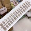 Colección de 2 Tiras Desgastables Ojo de Gato Color Nude para Manicura al por Mayor 30 Piezas Código Classy Parches Desmontables para Uñas Postizas