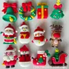 Gancho para Enfeite de Natal Etiquetas de Natal Presentes Artesanato de Natal Chaveiro do Papai Noel Personalizado