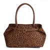 Bolsa de Ombro Casual e Fashion 2025 Nova Tendência de Grande Capacidade Bolsa de Mão Fashion Feminina Estampa de Leopardo Bolsa Tote de Braço