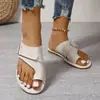 2026 Verano Nuevo Hebilla de Cinturón de Comercio Exterior Europeo y Americano de Nueva Llegada Tamaño Grande Zapatos Casuales para Mujer Planos Elegantes Sandalias de Moda para Mujer