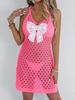 Encaje Costuras de Mariposa Vestido Var de Mujer Transfronterizo Calado Tejido Falda Slip Playa Bikini Blusa vestido
