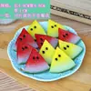Modelo de melancia simulada, fatias de melancia falsas, adereços para fotografia de frutas e vegetais, adereços de decoração para casa, videira de melancia de brinquedo, folhas de melancia
