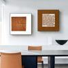 Pintura decorativa abstrata de luxo leve laranja simples moderna quadrada pintura suave para pendurar arte mural pintura núcleo atacado