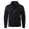 E-commerce Transfronteiriço Jaqueta Cardigan Suéter Amazon Jaqueta Peluciada Outono Inverno Masculina Slim Fit Quente Grossa Zíper Top