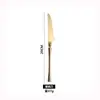Elegante Juego de Cubiertos de Acero Inoxidable 304 Color Dorado Estilo Occidental para Bistec, Tenedor y Cuchara, Juego de Tres Piezas para Uso en Casa