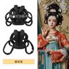 Fugui Guifei Estilismo Bolsa para el Cabello Almohadilla Fila de Cabello Juego Completo de Ropa China Antigua Peluca Moño de Hibisco Datang Moño Estilo Tang