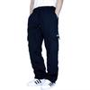 Pantalones casuales deportivos nuevos transfronterizos forrados de polar Pierna Multibolsillos Cordón Pantalones de trabajo holgados para hombre