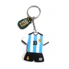Llavero de Jersey Real Madrid Massey Neymar Levan Harland Llavero de goma suave de PVC Colgante Regalo