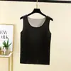 Colete Quente para Mulheres no Inverno, Forrado com Fleece, Roupa Íntima Interna Sem Costura, Corte Justo, Tamanho Grande, Top sem Mangas