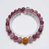 [Fei Xin Qi Yuan] Pulseira de Flor de Cola Amarela de Cristal Natural Feminina Mais Fácil de Combinar Cristal Cristal Branco Presente Atacado de Cristal