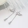 Brincos de Asas de Anjo, Brincos Longos com Franjas em Forma de Gota d'Água, Brincos Estilo Floresta para Meninas Super Fadas Que Emagrecem o Rosto