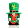 Decoraciones Transfronterizas del Día de San Patricio Irlandés Decorativas Verdes Adornos de Muñeco Pequeño Creativas Adornos de Enano de Hoja Verde Rodolfo