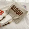 Estudante universitário classe de um ombro saco de lona big bag mulheres grande capacidade 2024 novo outono commuter tote big bag