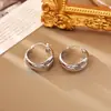 Aretes de Clip en Forma de U Cruzados de Alta Gama, Modernos y Sencillos, Versátiles y Elegantes Aros Lisos para Mujer, Accesorios para Orejas de Estilo Minimalista Ins Europeo y Americano