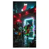 2026 Nova Cortina de Porta Banner de Natal Decoração de Fundo para Fotos ao Ar Livre com Papai Noel e Filhote