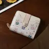 Billetera Casual Japonesa de Gatito para Mujer, Corta, Delgada, Compacta, Apilada, Billetera de Estudiante, Novedad 2025, Linda, de Nicho, Billetera para Monedas