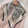 Lenço Quadrado 100% Seda de Amora para Mulheres, Novo Lenço Estampado Primavera e Verão, Lenço de Pescoço Versátil Profissional de Luxo Leve, Simples e Fashion
