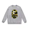 Bape Ape Head marca de moda unisex cuello redondo manga larga algodón estampado holgado chaqueta sudadera de otoño e invierno para hombre