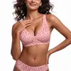 Sutiã de gelo com estampa de leopardo personalizado para comércio exterior TK Amazon mais vendido para mulheres, lingerie plus size, fábrica de lingerie de origem transfronteiriça