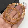 Cristal Amarelo Natural Contas de Ábaco Torre Pulseira Multifacetada Pulseira DIY Colar Clavícula Contas Espaçadoras Citrino Acessórios Multifacetados Contas