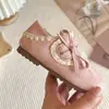 Zapatos de Cuero Estilo Francés para Niños 2026 Primavera y Otoño Nuevos Zapatos Birkenstock para Niñas con Borde de Encaje Lindos Zapatos para Caminar para Bebés con Suela Suave
