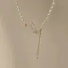 Collar de Perlas Estilo Francés para Mujer 2023 Nuevo Retro Verano Moda Borla Colgante de Mariposa Elegante Cadena de Clavícula de Alta Calidad