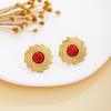 Pendientes con textura en espiral retro europeos y americanos, de moda para mujer, ligeros, distintivos, de lujo, de alta gama, metálicos, elegantes y combinables.