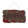 Decoração de casa inovadora mais vendida na Amazon em vendas transfronteiriças: Placa de porta de madeira de Halloween, placa decorativa criativa