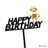 Robot Pastel Día del Niño 1 de Junio Decoración Gashapon Transformación Niño Horneando Fiesta de Cumpleaños Bebé Niños 1 de Junio