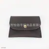 Bolsa Pequena para Cartões de Couro Bovino com Padrão de Lichia, Bolsa Genuína de Couro Bovino de Primeira Camada, Porta-Cartão de Banco Tipo Concha, Porta-Cartão de Identidade, Design e Personalização