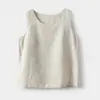 14 Piezas de Chalecos de Lino para Mujer Multicolores con Cuello en V, Chalecos de Cuello Redondo, Camisetas sin Mangas de Hombro Ancho, Ropa de Verano para Mujer
