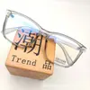 En Stock Entrega Rápida Gafas Ultraligeras Tr90 Montura Cuadrada Maquillaje Sencillo Gafas para Influencers Unisex Modernas Montura Grande Adelgazantes Sin Graduación