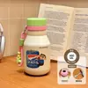 Nueva taza térmica de acero inoxidable 316, con un diseño creativo y artístico, perfecta para estudiantes, con un estilo de taza de leche portátil, lindo y adorable.