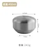 Bol de arroz de acero inoxidable de doble capa 304 estilo coreano con tapa, cuenco doméstico creativo para sopa, niños, cocina coreana, bol de kimchi